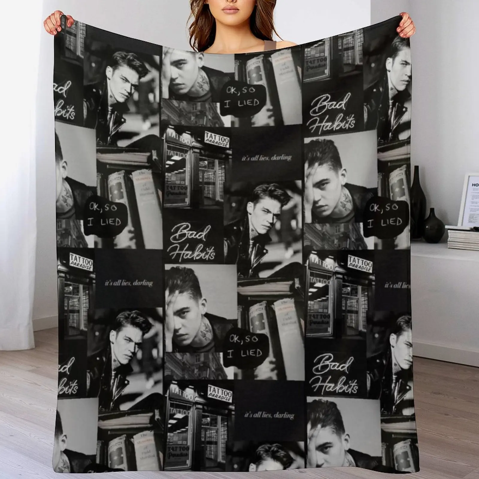 Hardin Scott/Hero Fiennes-Tiffin Bad Habits/Поперек одеяло среда ретро одеяла