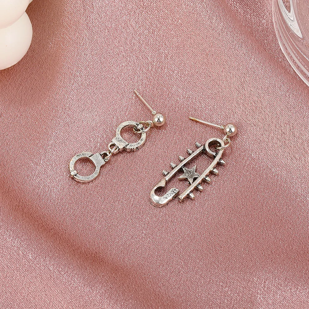 

Серьги-клипсы Асимметричные в стиле панк с зазубринами