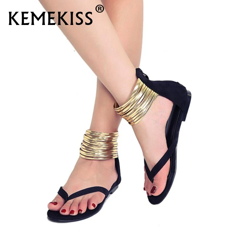 

KemeKiss New Arrivals Women Sandals 2022 Ankle Strap Zipper Summer Ladies Shoes Fashion Daily Vacation Shoes Footwear Size 35-43