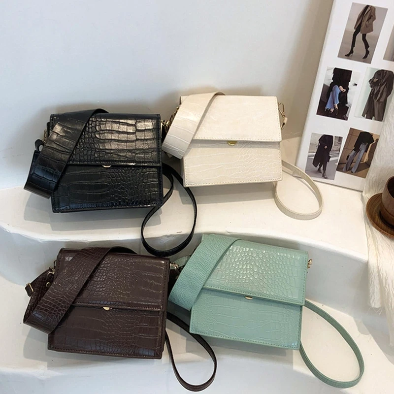 

Crocodile Pattern Shoulder Bag Fashion Handbags Women Crossbody Bags Ladies Top-handle Sling Satchel Tote Purse