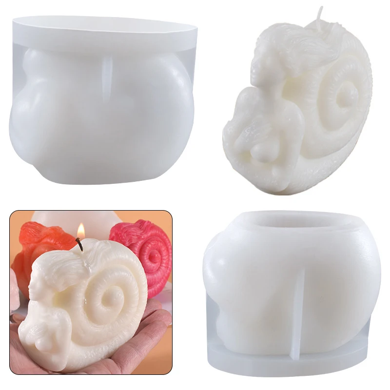 

Conch Girl Candle Silicone Mold Ocean Goddess Aromatherapy Gypsum Craft Decoration Mold Soap Mold Resin Molds Candle Mold