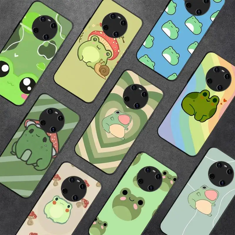 

Green Funny The Frog Cute Phone Case for Huawei Y 6 9 7 5 8s prime 2019 2018 enjoy 7 plus