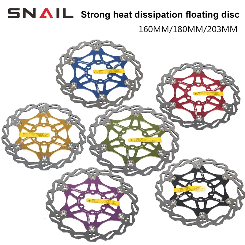 

140mm/160mm/180mm/203mm DH MTB Mountain Bike Cooling Brake Rotors 180mm Down Hill Floating Bicycle Brake Six Nail Disc Parts