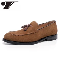 fashion mens shoes retro loafers genuine leather slip on mens shoes business casual leather shoes