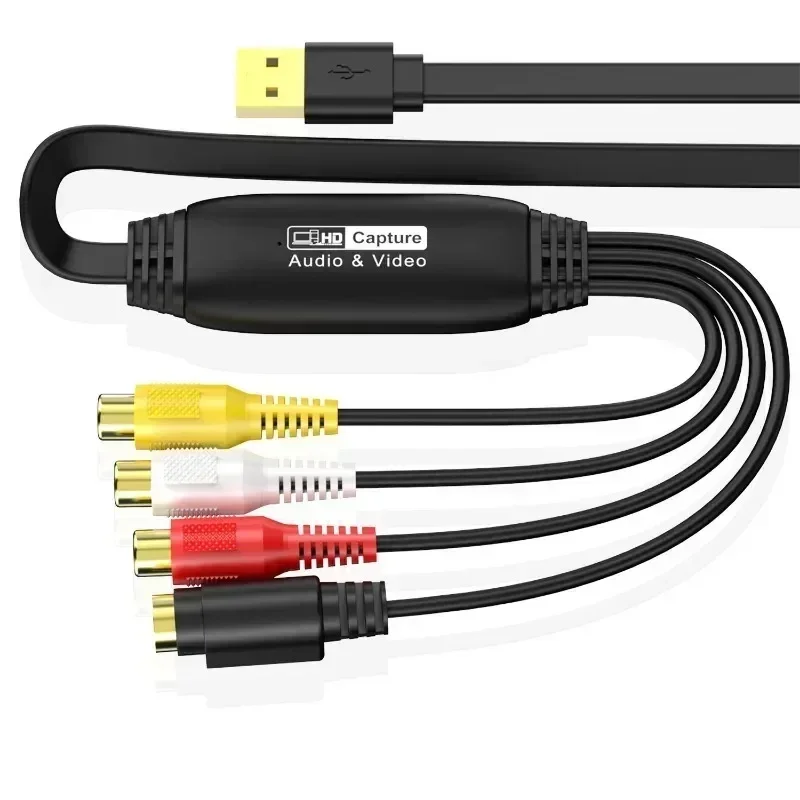 Фото USB-устройство для видеозаписи с VHS на цифровой формат, USB 2.0, карта для захвата видео и аудио с поддержкой Windows и Mac, для телевизора, DVD, VHS. №4