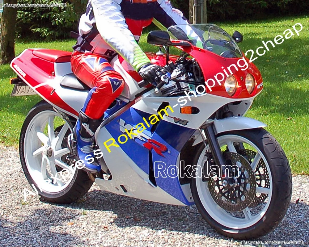 

For Honda VFR400R NC30 V4 VFR400RR 1988 1989 1990 1991 1992 VFR400 88 89 90 91 92 Red Blue White Motorbike Fairing