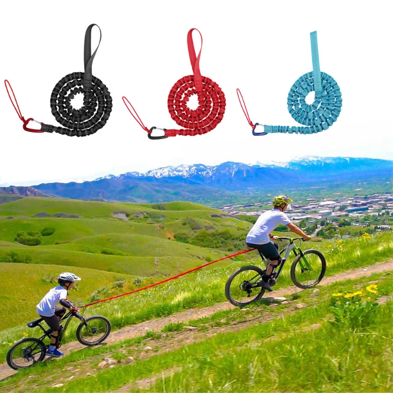 New Bicycle Elastic Leash Belt Nylon Traction Rope Parent-Child MTB Bike Towing Rope Kid Ebike Safety Equipment Outdoor Tool