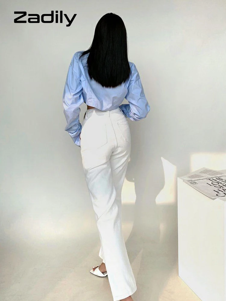 Zadily Женская блузка топ женский на пуговицах кофта женская корейский стиль одежда