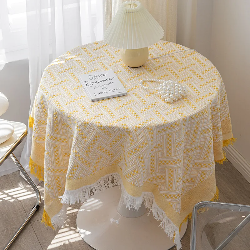 

2023 wind cotton and linen tablecloth table light sense of luxury tea table cloth_DAN110