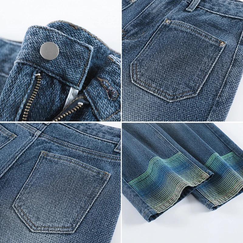 Утепленные джинсы-шаровары с плюшевой бархатной подкладкой зимние джинсы до