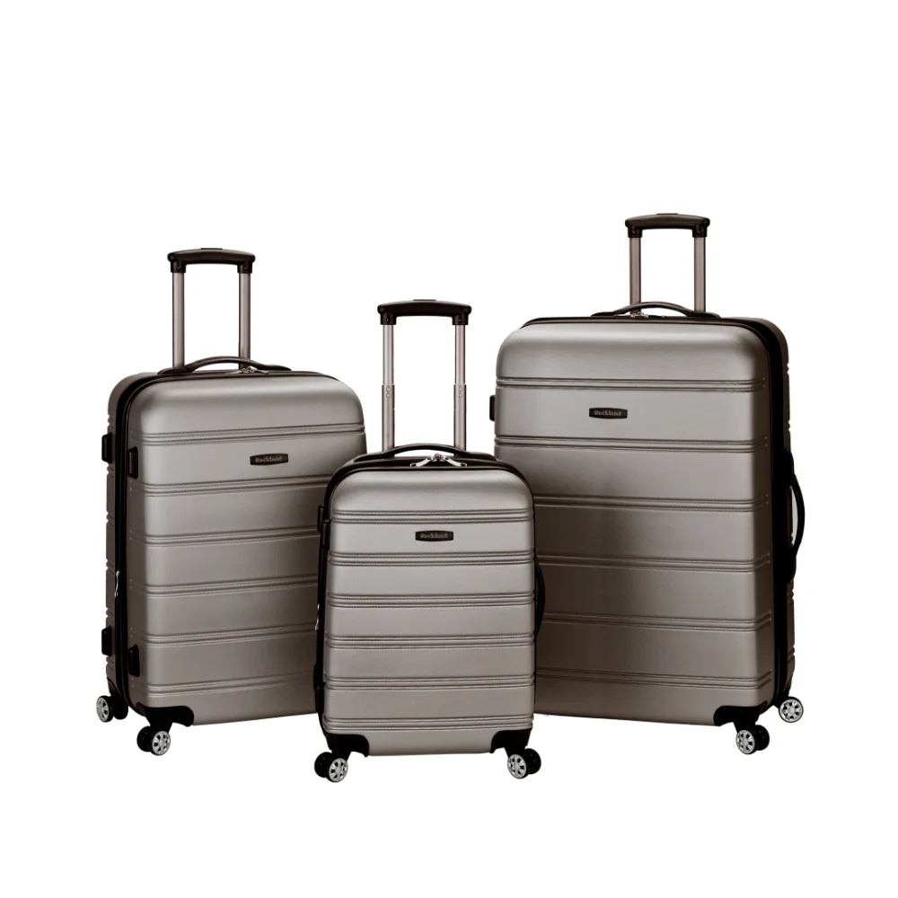 

Rockland Luggage Melbourne 3 Piece Hardside Luggage Set with 30" Large Upright suitcases