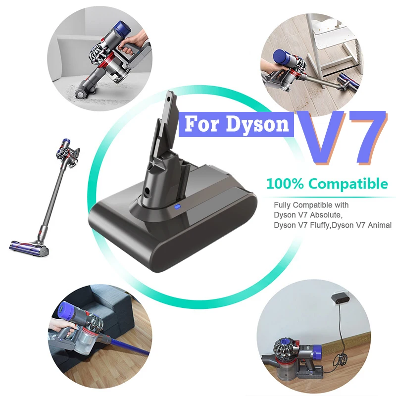 

Аккумулятор Avtark для Dyson V7, 21,6 в, 6800 мАч/12800 мАч, литиевая пушистая батарея V7 Animal V7 Pro 225403 229687, аккумуляторная батарея для инструментов