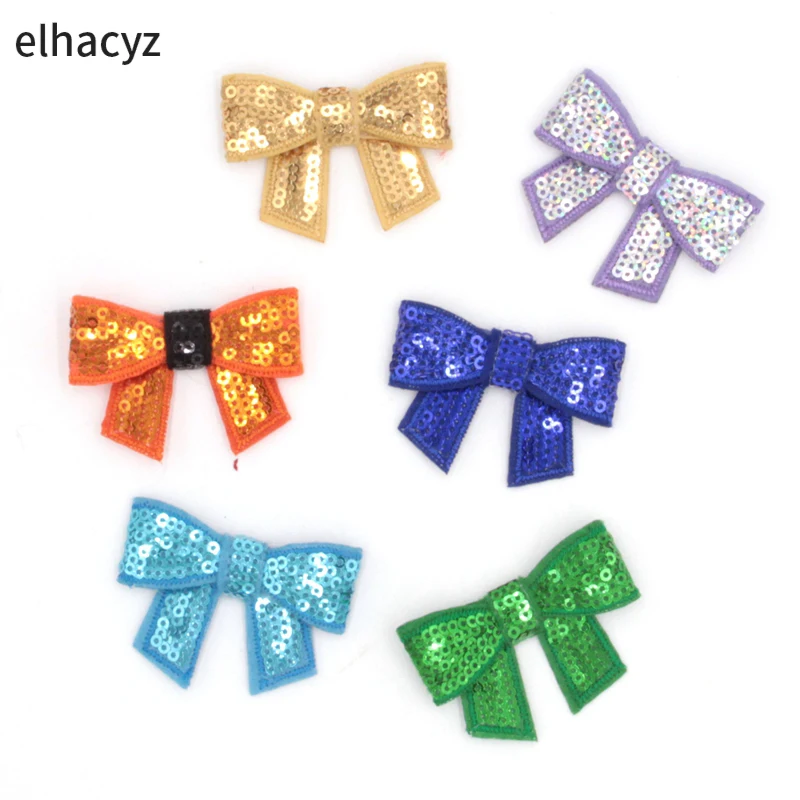 Банты для волос с блестками и вышивкой 2 дюйма без зажима 180 шт./лот |