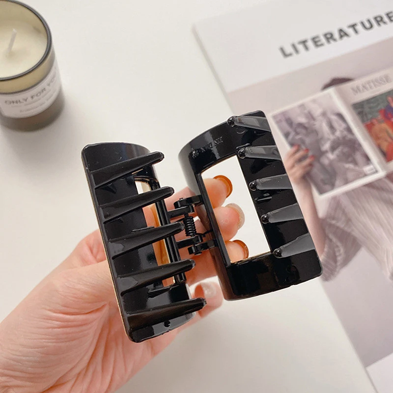 

Женская заколка для волос с полым геометрическим рисунком, модный зажим для волос в Корейском стиле, элегантный простой головной убор, аксе...