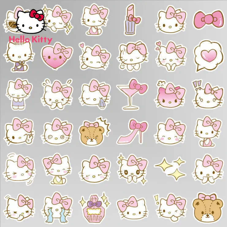 

Hello Kitty Pink Cute Notebook Sticker Hand Account Waterproof Sticker