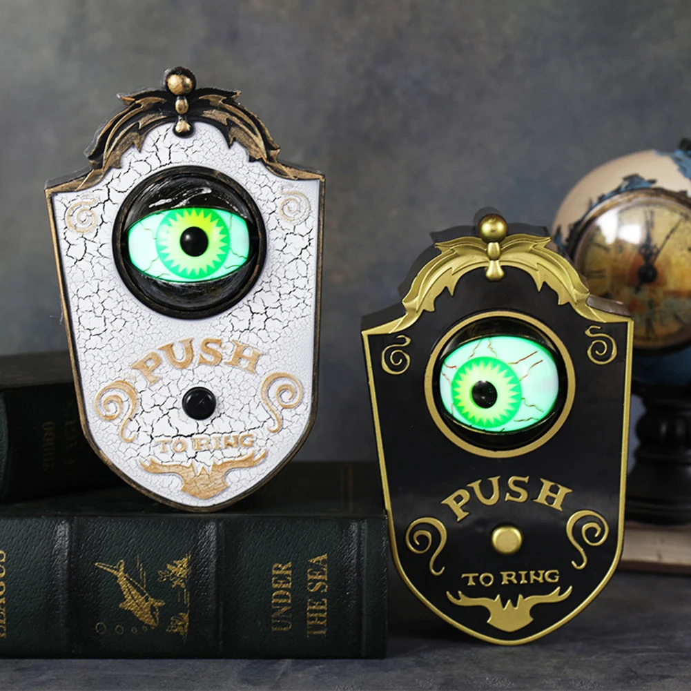 

Luminous One Eyed Doorbell Haunted Decorations Eyes Doorbell Horror Props Creepy Eyes Doorbell with Sound Lights for Halloween