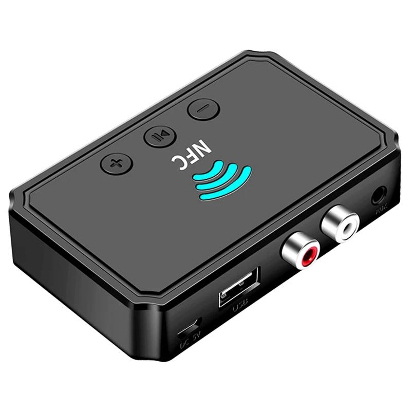 

BT Receivers NFC Bluetooth 5.0 Audio Receiver Wireless Stereo Bluetooth Audio Adapter NFC 3.5Mm AUX RCA Music Sound Car