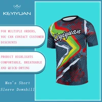 keyiyuan 2022 men short sleeve bicycle cycling jersey tops motocross t shirt summer bike downhill clothing mtb bekleidung herren