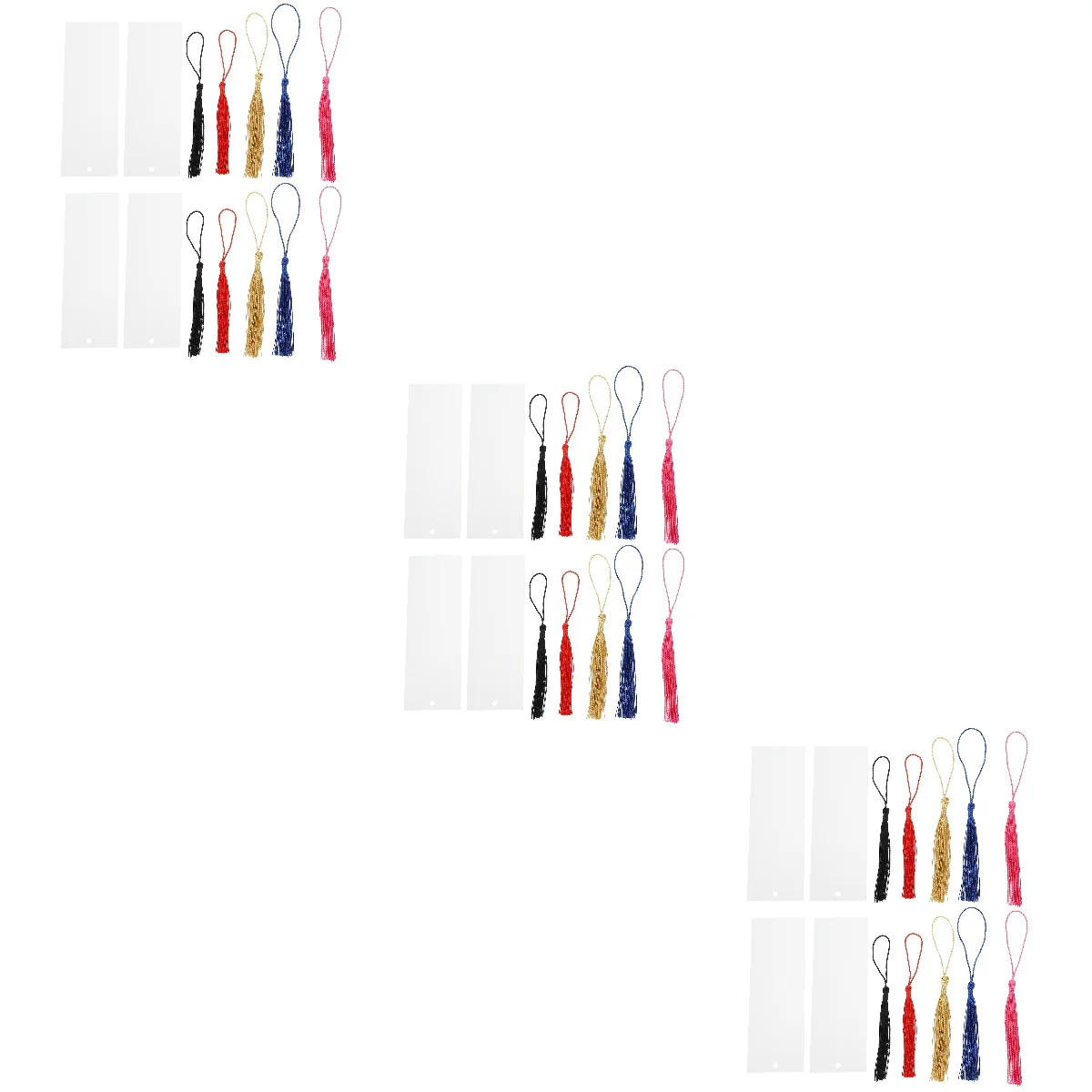 

Bookmark Bookmarks Page Acrylic Tassels Marker Clear Transparent Diy Decorative Blank Craft Blanks Reading Vintageclips