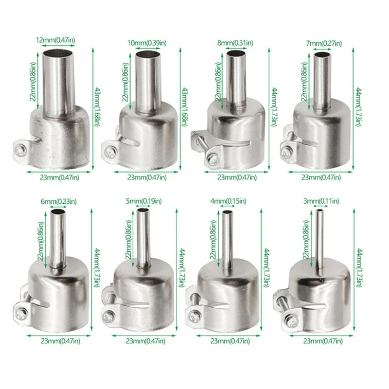 Насадки для тепловых пушек 8 шт./упак. инструмент паяльной станции горячего