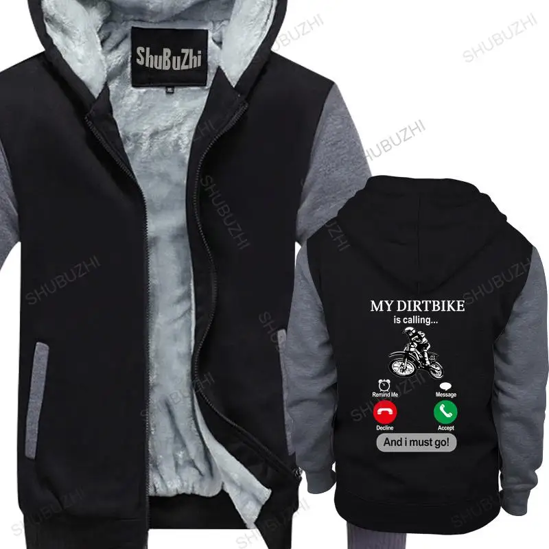 

Men streetwear hooded zipper Funny Off Road Motocross Gifts My Dirtbike Is Calling mens shubuzhi fleece hoodies