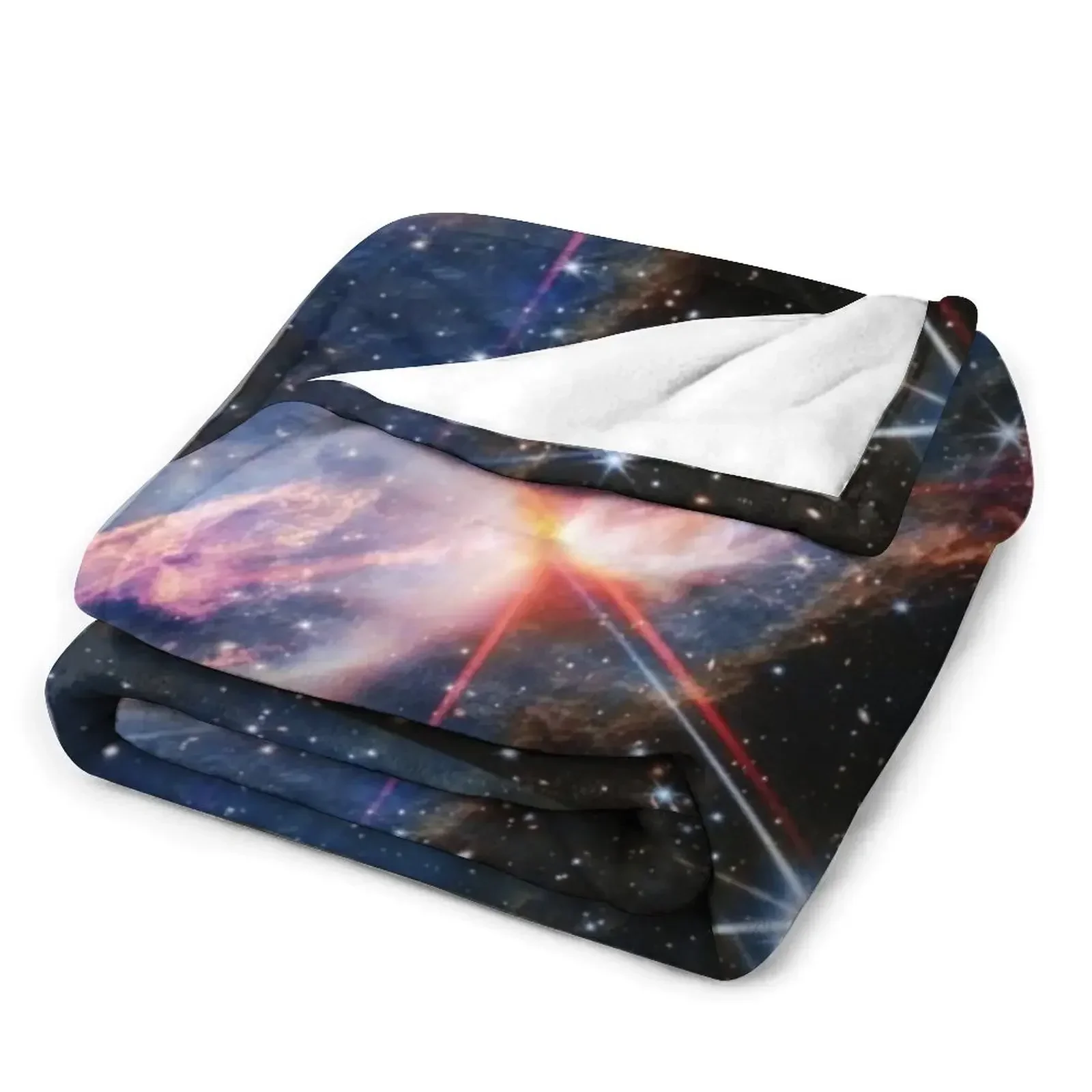 Herbig-Haro 46/47 (James Webb/JWST) — космический постер пледы мягкие клетчатые роскошные