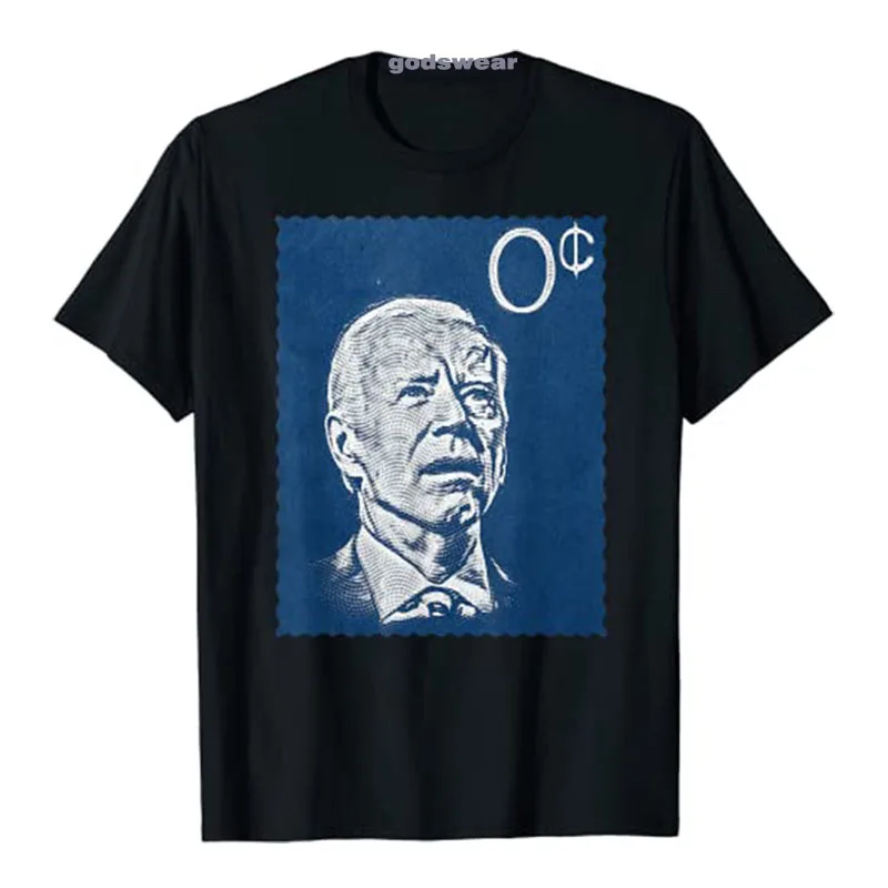 

Biden Zero Cents Stamp 0 President Joe T-Shirt Graphic Tees Men Streetwear Political Joke Outfits Novelty Gifts
