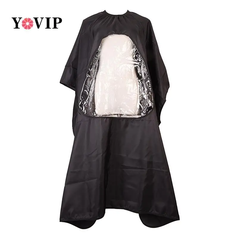

1PC Transparent Visual Window Haircutting Apron Hair Salon Barber Capes Hair Dyeing Hairdressing Cape