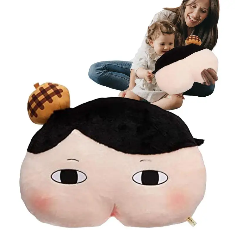 

New 26cm Butt Plush Pillow Hip Hand Warmer Cartoon Animal Sofa Cushion Stuffed Butt Detective Children's Animation Peripherals