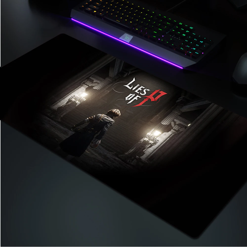 

Large Gaming Mousepad Lies Of P Mouse Pad Compute Mouse Mat Gamer Stitching Desk Mat For PC Keyboard Mat Table Carpet 400x900mm