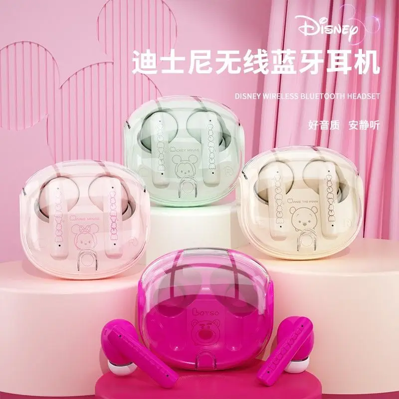 

Genuine Disney Mickey Mouse Bluetooth Wireless Headphones Touch Transparent Long Standby Semi-In-Ear Apple Huawei Universal
