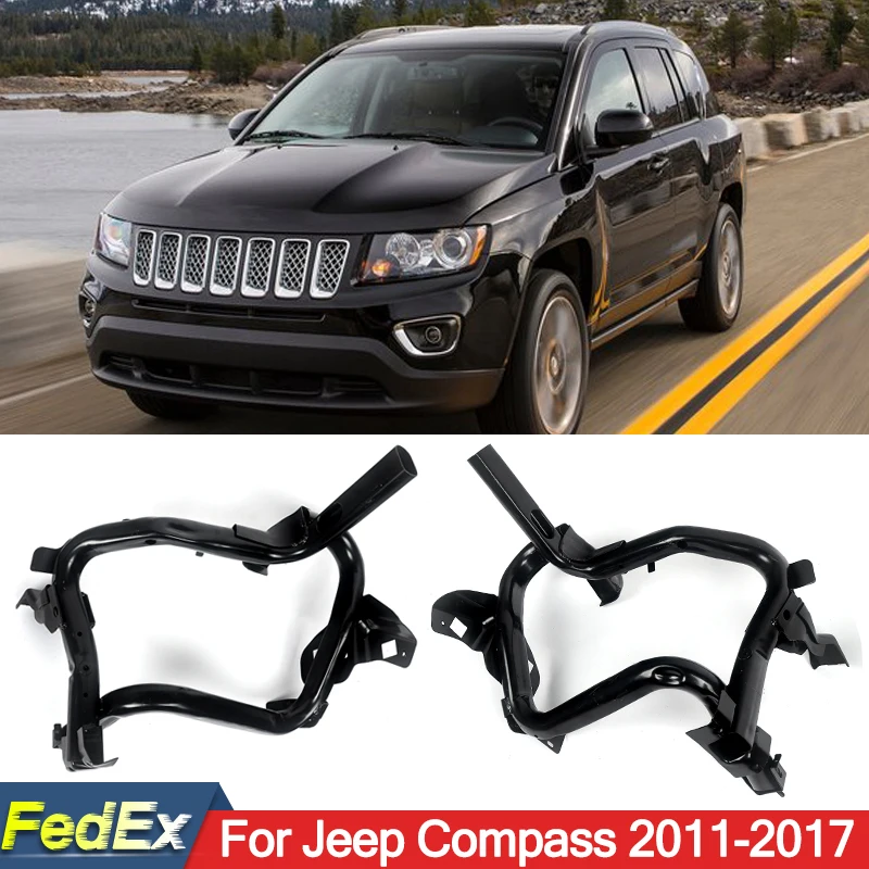 Кронштейн бампера для Jeep Compass 2011-2013 2014 2015 2016 2017 передняя левая/правая сталь -