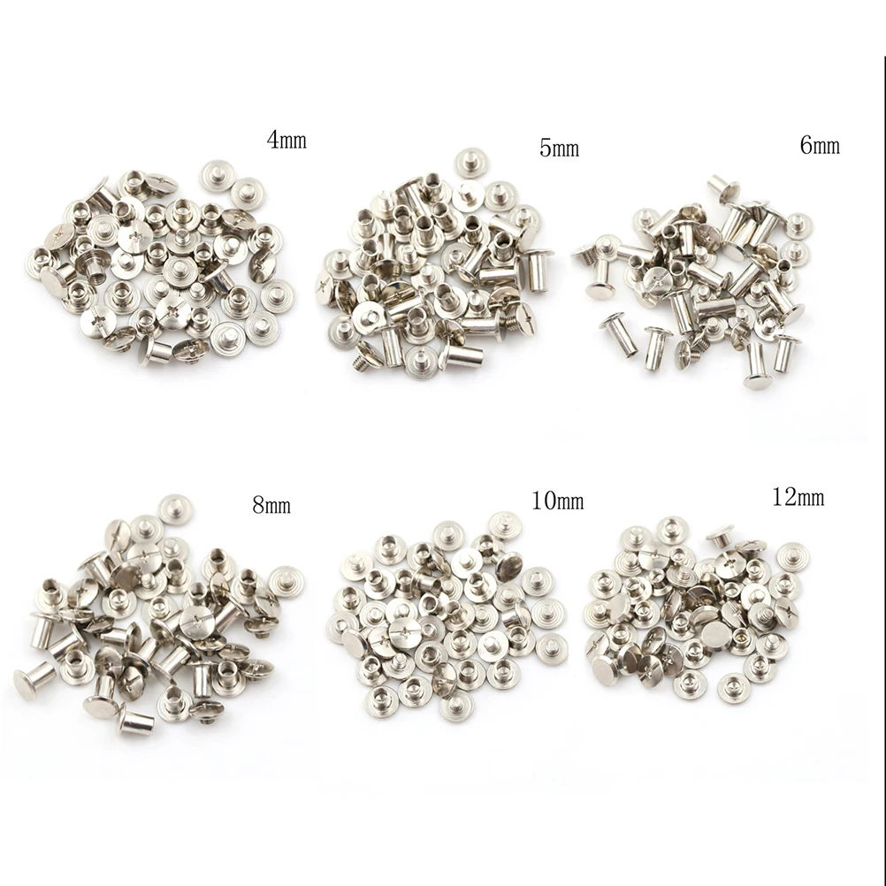 

20PCS New Nickel Binding Screws Nail Rivets Craft 5x6mm Useful