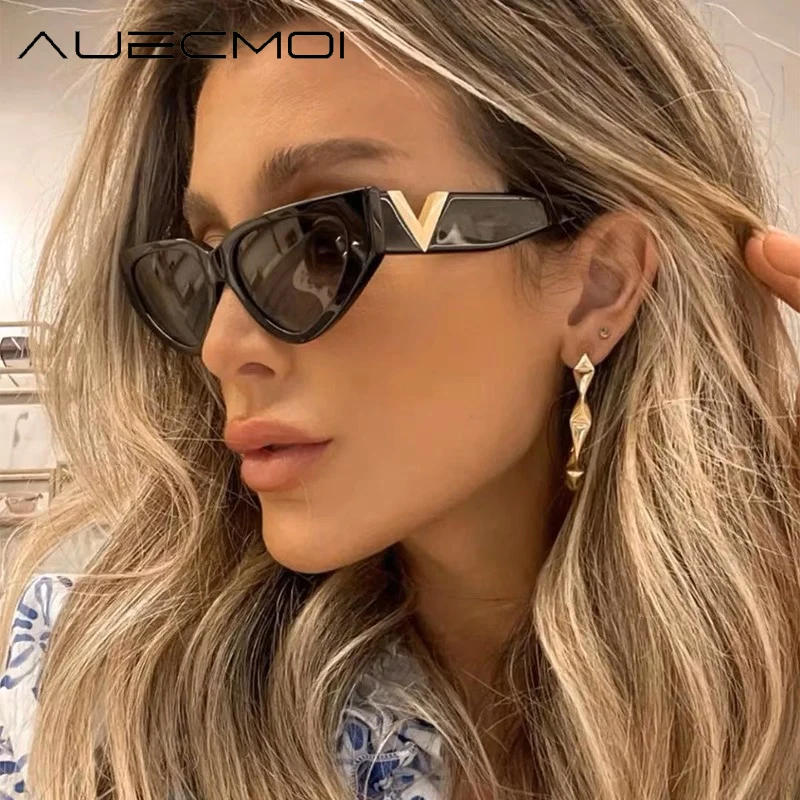 

Luxury Brand Designer Cat Eye Sunglasses Women For Men Small Frame Trend Sun Glasses Fashion Vintage Sexy Ladies Punk Eyewear