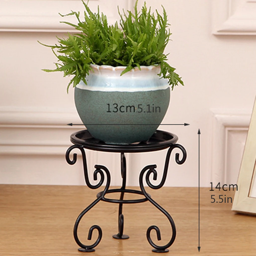 

Mini Plant Scrollwork Design Stand Tabletop Rack Flower Pot Candle Holder Shelf Desktop Decor