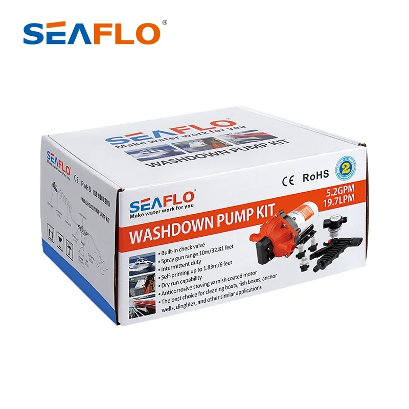 Фото Насос высокого давления Seaflo 51 Series 6M с шлангом для систем промывки, 12В DC, для оборудования для мойки автомобилей №3