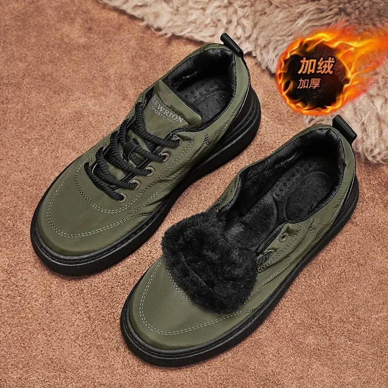 Зимняя мужская повседневная обувь на толстой подошве водонепроницаемая легкая