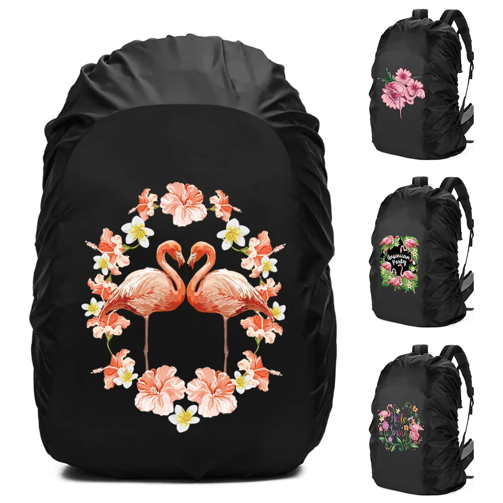 

Rainy Day Portable Waterproof Sport Backpack Bags Rain Cover Case Rain Cover Flamingo Print for Outdoor Climbing,wading,tourism