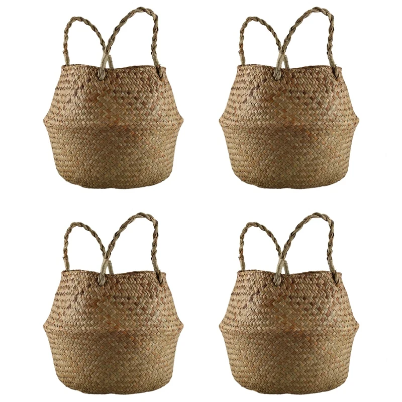 

Складной Подвесной цветочный горшок из искусственного ротанга, 4 шт.