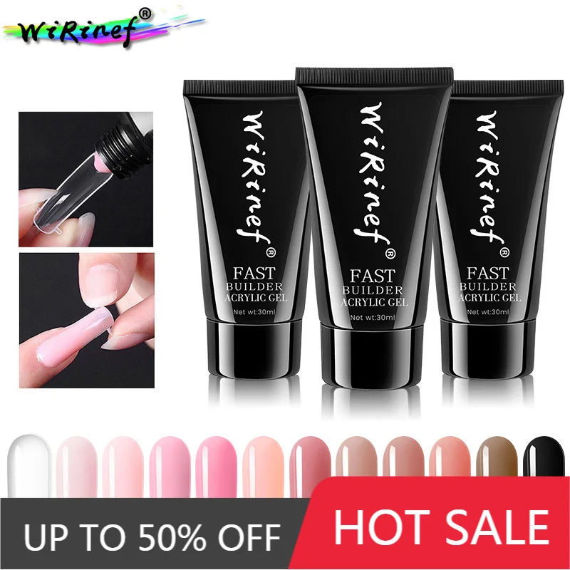 

WiRinef Poly Extension Nail Gel UV Builder UV Gel Fast Dry Nail Art Design Long Natural Nail Hard Gel Jelly Gel Polish