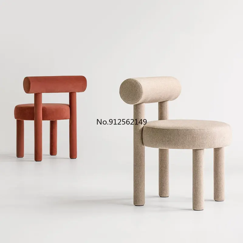 

Nordic Designer Creative Dining Chair Modern Minimalist Home Back Chair Hotel Lounge Chair Restaurant Soft Bag Back Chair كرسي