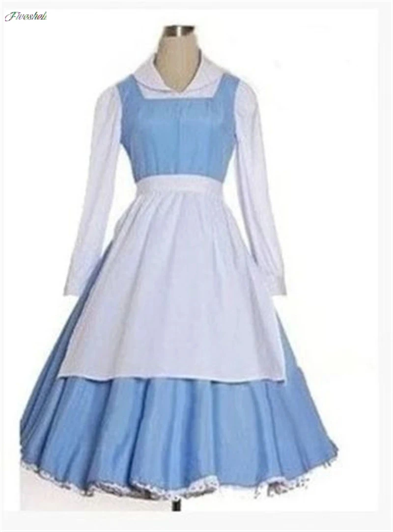 2025 Хэллоуин Аниме Синяя Горничная Косплей Костюм Средневековое Платье Горничной