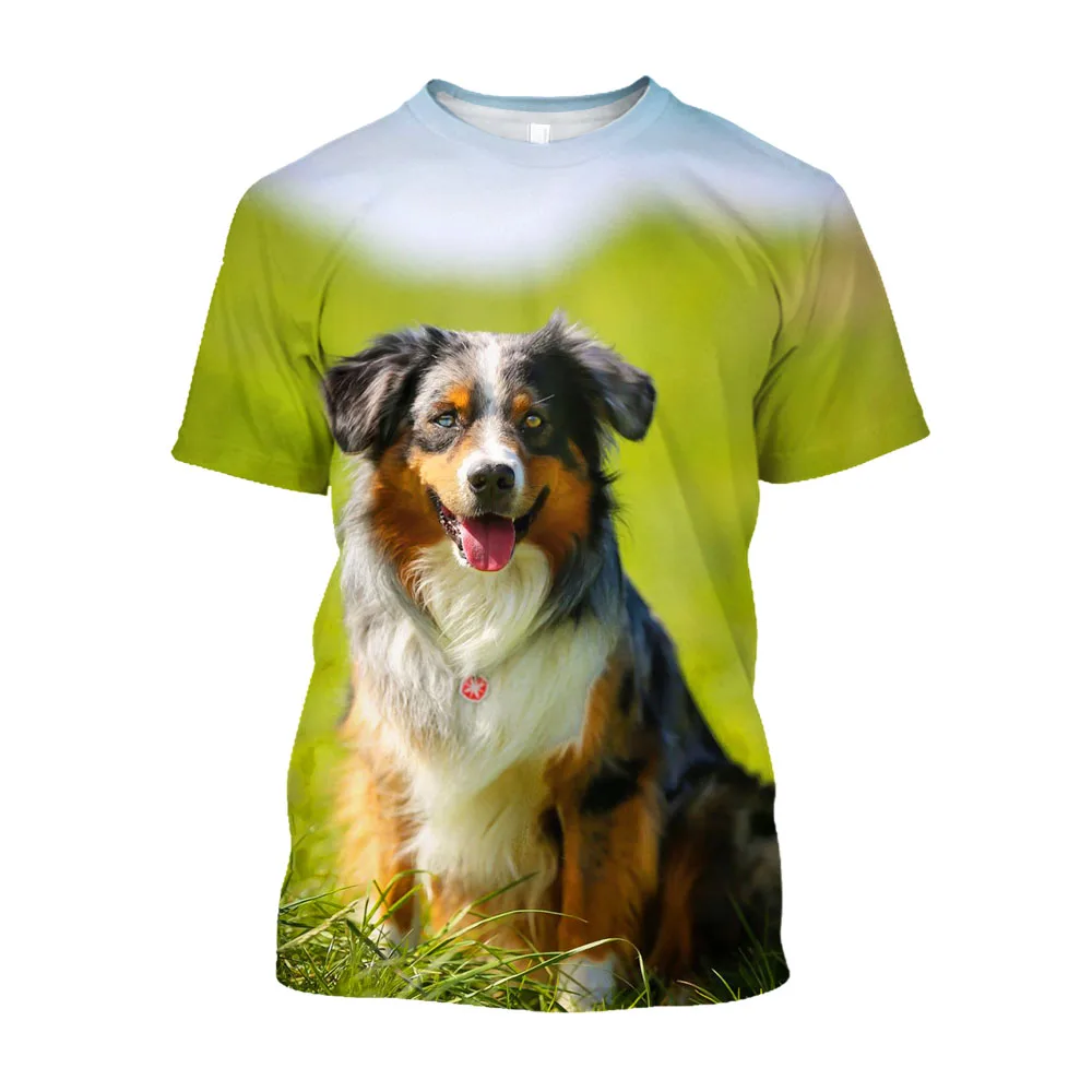 

Jumeast 3D Australian Shepherd Printed Men T-shirts Animal Dog Graphic T Shirt Harajuku Fashion Kawaii Youth Clothes T-shirty