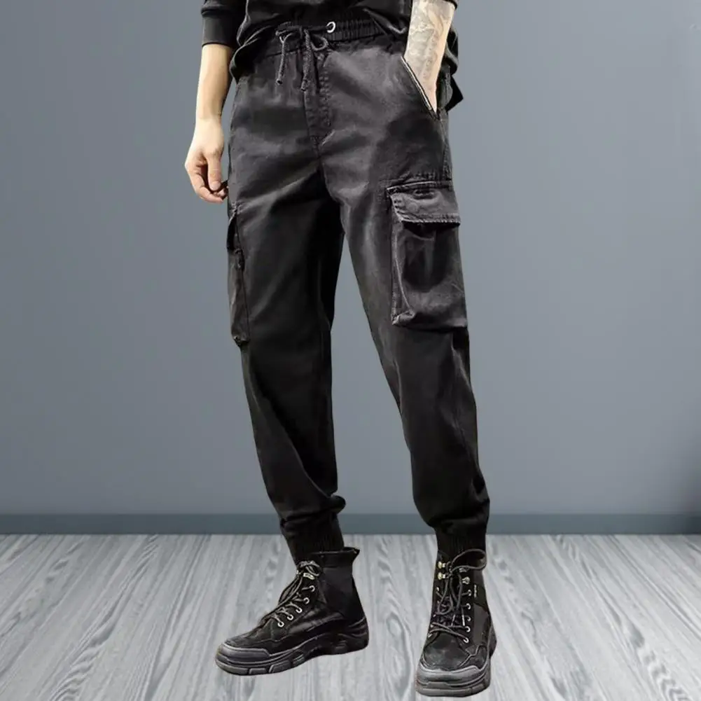 

Stylish Lace-up Bow Pants Overall Men Cargo Pants Cozy Ankle Tied
