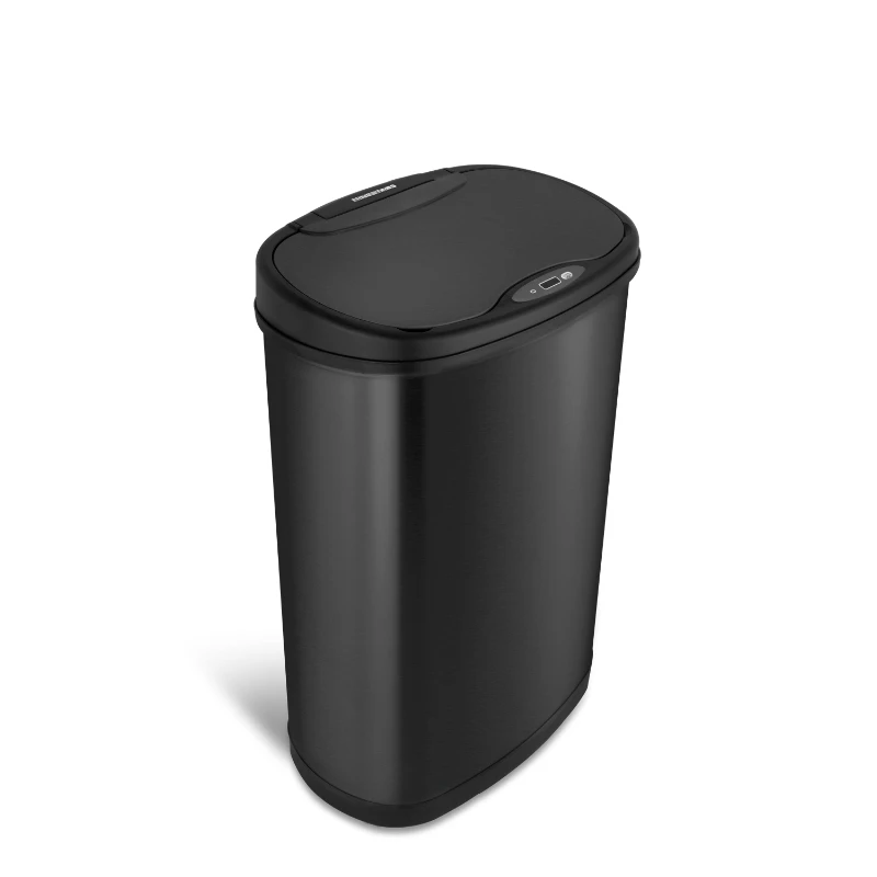 Motion Sensor Touchless 13.2 Gal Trash Can, Black Stainless