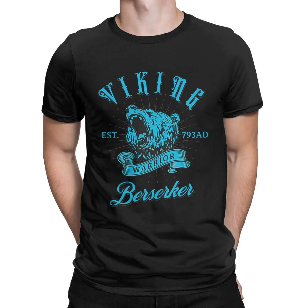 

Мужская одежда Berserker Warrior viking EST. 100% хлопковые топы, винтажные футболки с коротким рукавом и круглым вырезом, футболка оверсайз, футболка