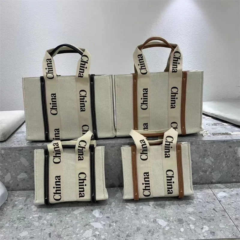 

Роскошная холщовая женская сумка большой вместимости, трендовая Сумка-постер, стильная шикарная сумка через плечо с простым дизайном