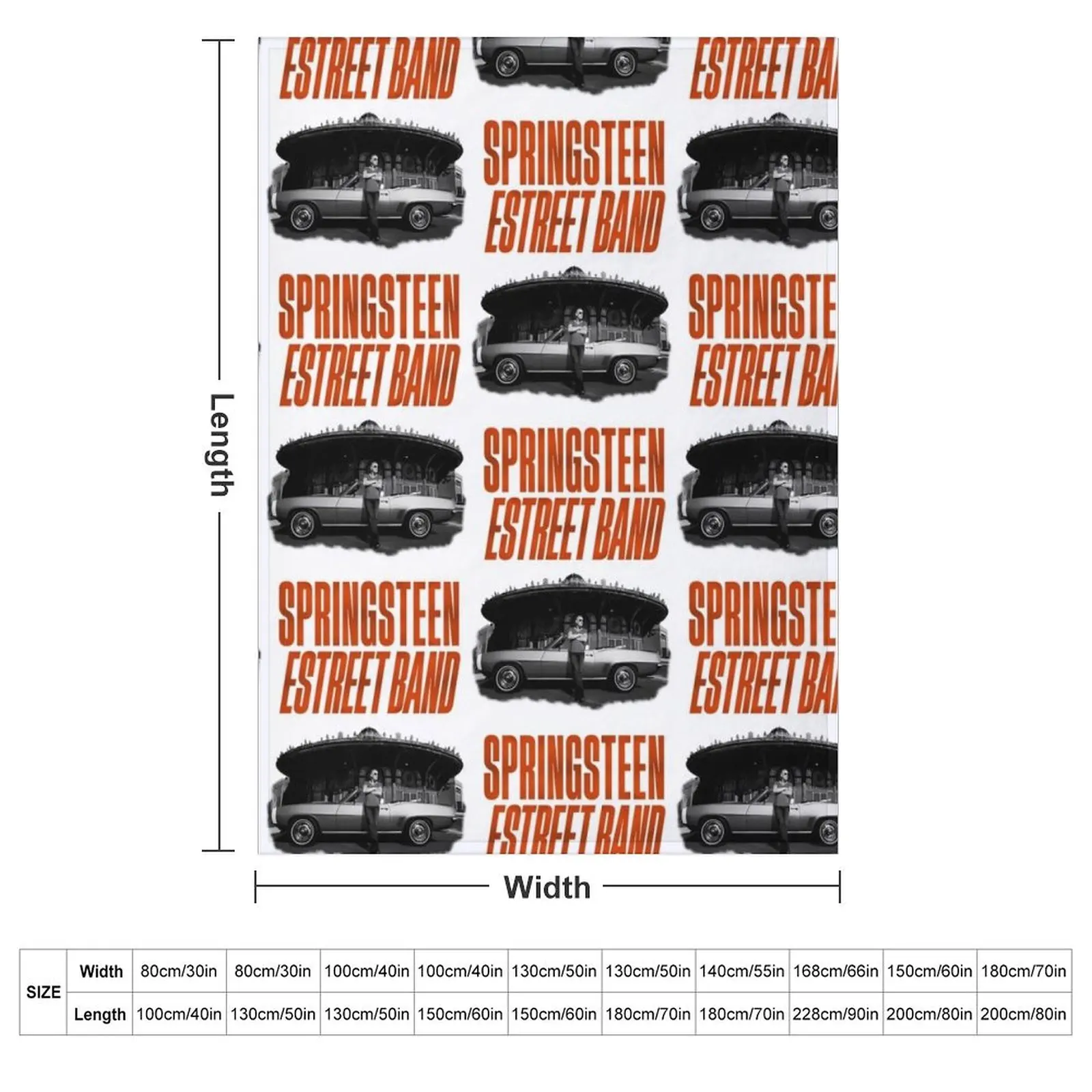 Бр?ок?? Музыка Spr Brug??? ?н и The ? Str??? ?t Band Tour 2023 Подарочное одеяло Boss Fan одиночные