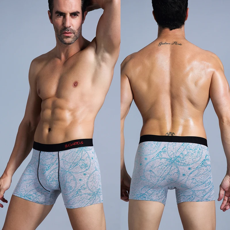 4Pcs Mens Underpants Sexy Boxers Underwear Man Cotton Men's Panties Brand Male Boxer Shorts Slip Homme Calecon