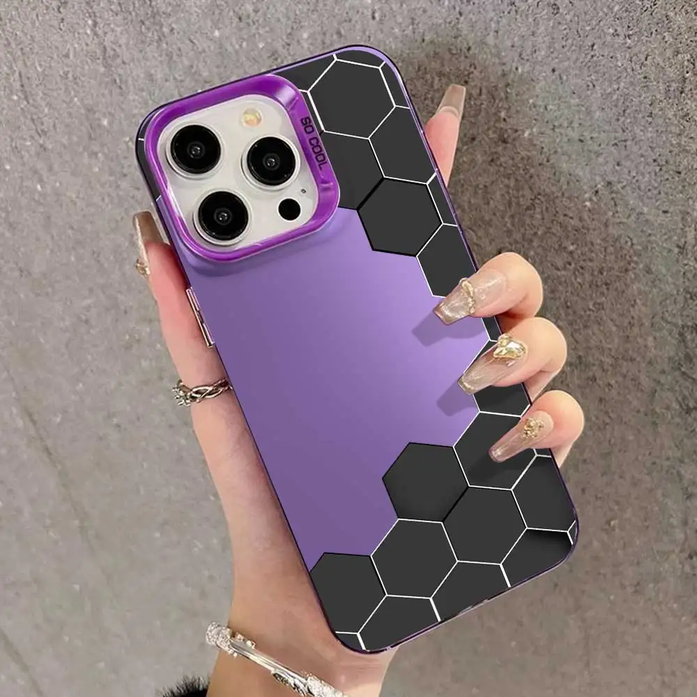 Чехол для iPhone 16 15 14 13 12 11 Pro Max Plus + X XS XR 7 8 SE 2020 2022 2023 Серебряный IMD чехол телефона